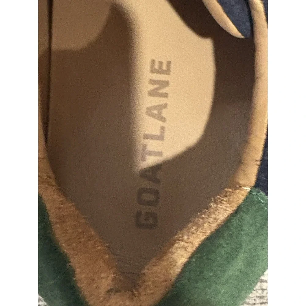 Goatlane Navy Blue Suede Golf Sneakers Green Heel Tab Mens 44 Made in Portugal
